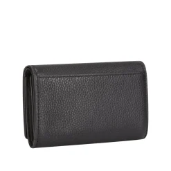 Logo Leather Flap Wallet