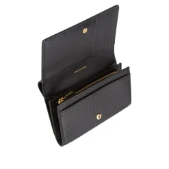 Logo Leather Flap Wallet