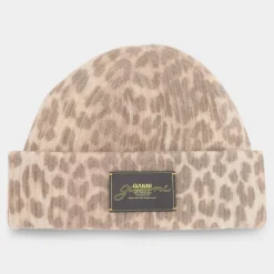 Logo Leopard Beanie Hat