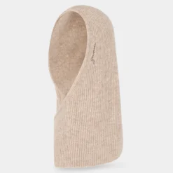 New GANNI Logo Ribbed Balaclava Hat