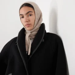 New GANNI Logo Ribbed Balaclava Hat