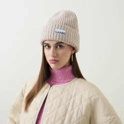 Logo Ribbed Beanie Hat