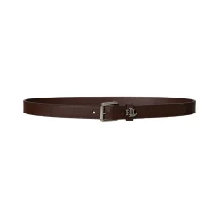 Logo-Keeper Narrow Leather Belt