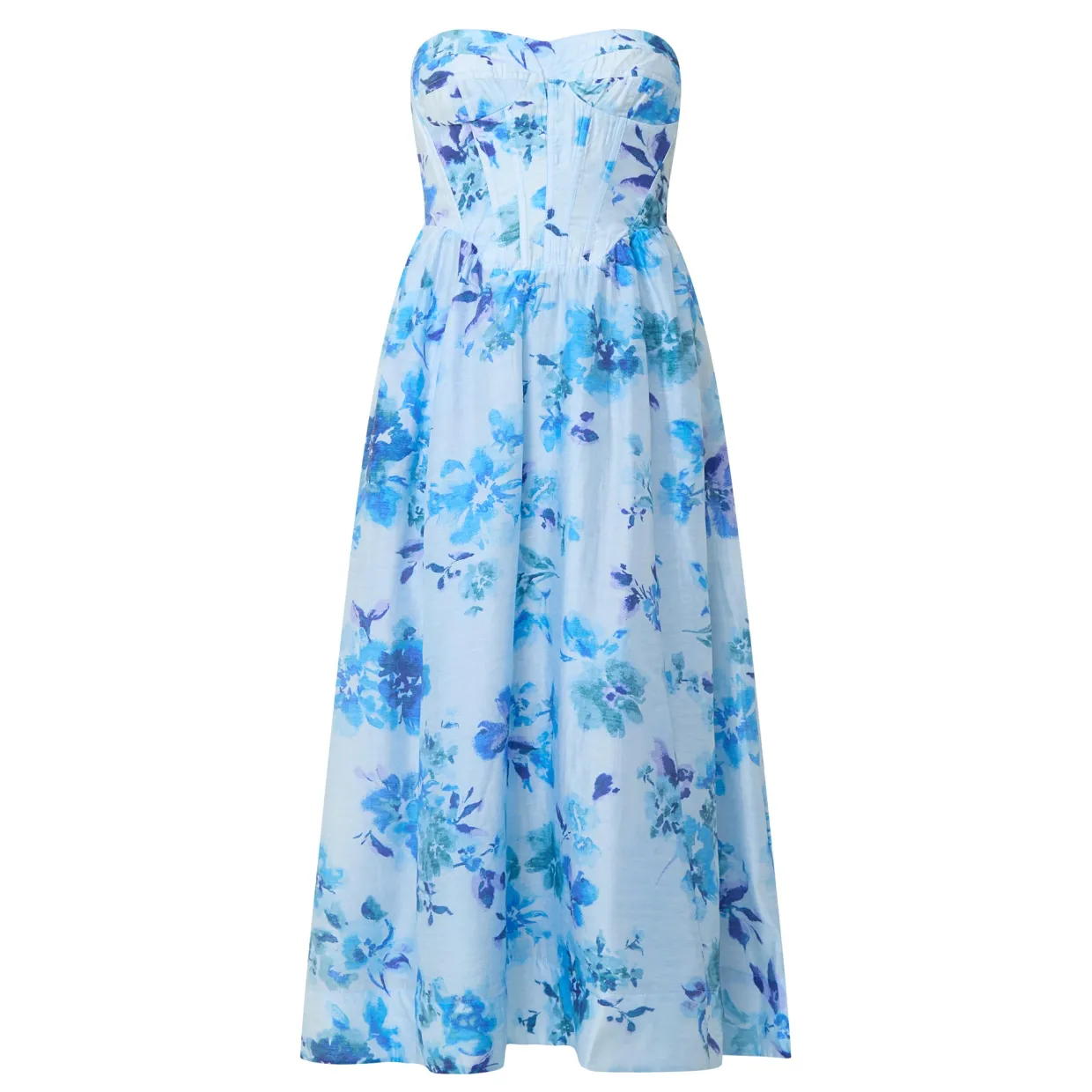 Lola Corset Floral Flared Dress