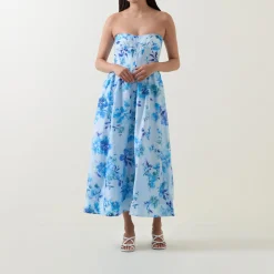 Lola Corset Floral Flared Dress