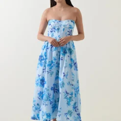 Lola Corset Floral Flared Dress