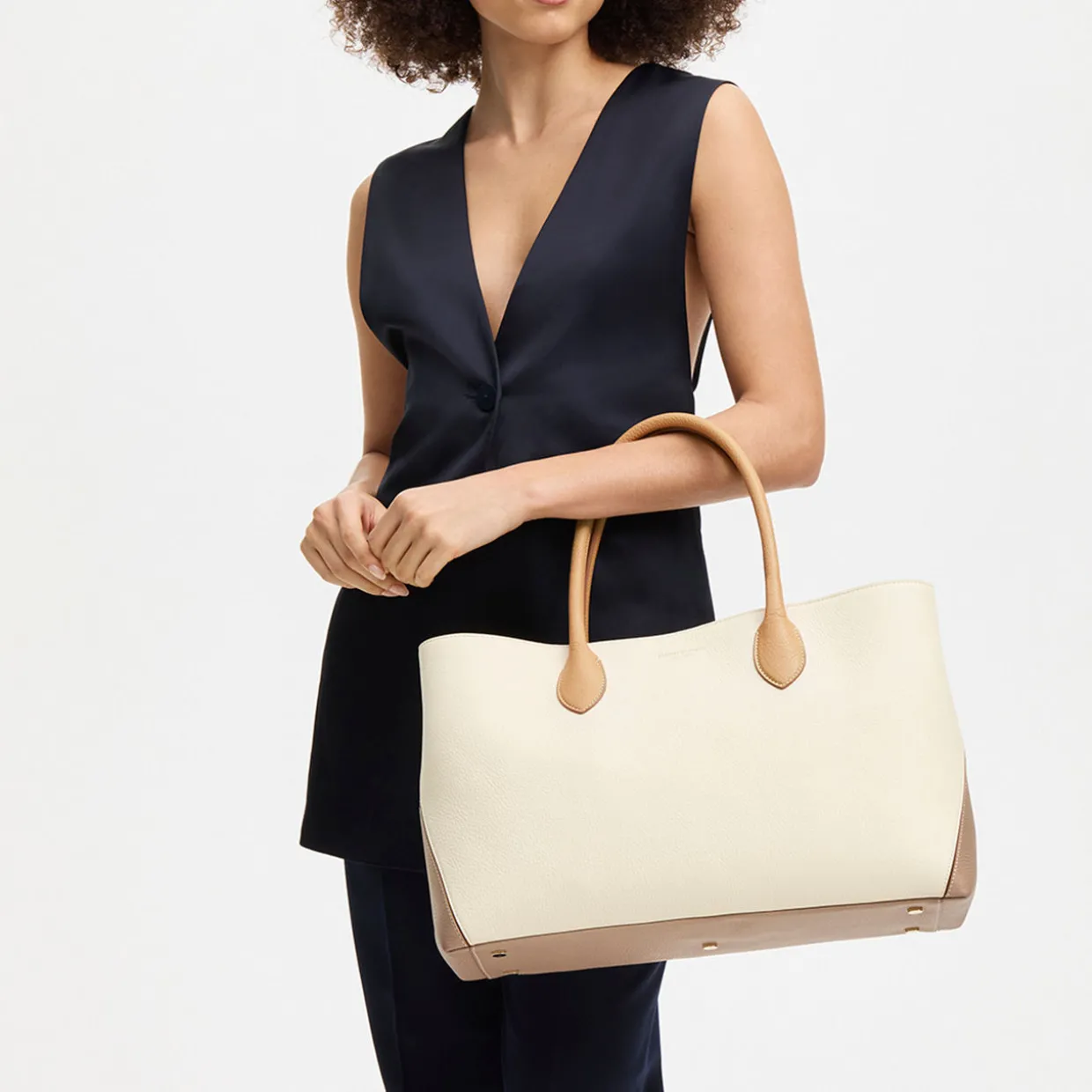 London Grained Leather Tote Bag