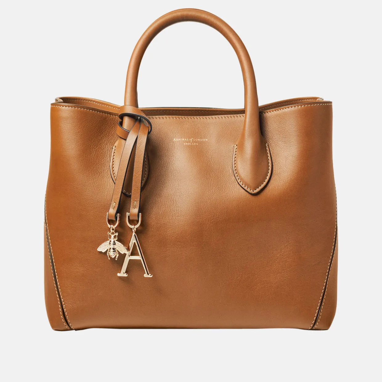 London Midi Smooth Leather Tote Bag
