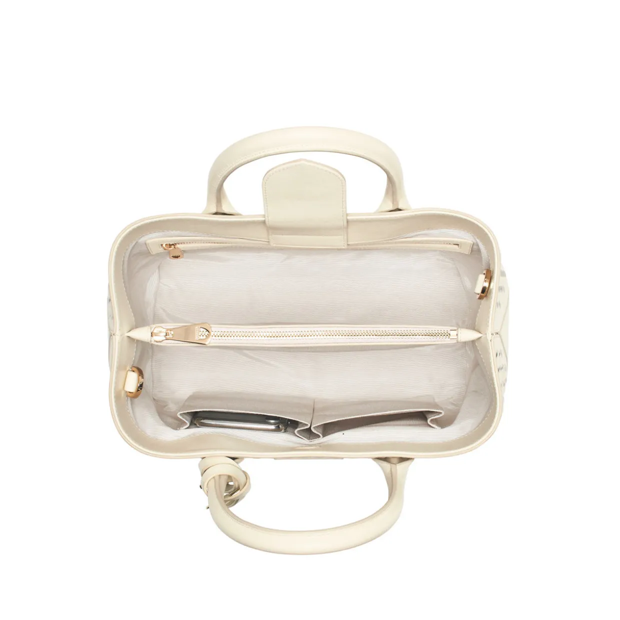 London Midi Woven Leather Tote Bag