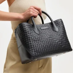 Outlet ASPINAL OF LONDON London Midi Woven Leather Tote Bag