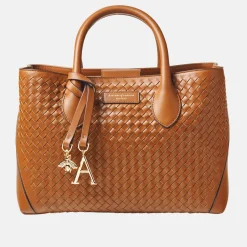 Outlet ASPINAL OF LONDON London Small Woven Leather Tote Bag