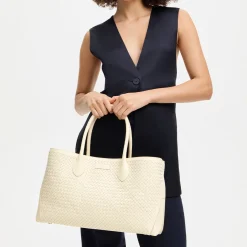 Best ASPINAL OF LONDON London Woven Leather Tote Bag