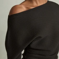 Online REISS Lorna Asymmetric Draped Sweater