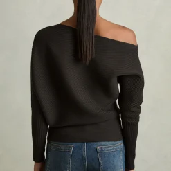 Online REISS Lorna Asymmetric Draped Sweater