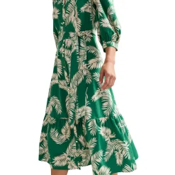 Louisa Palm Button Front Dress