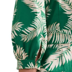 Louisa Palm Button Front Dress