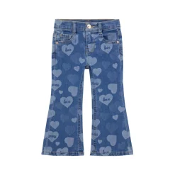 Love Heart Denim Flared Jeans