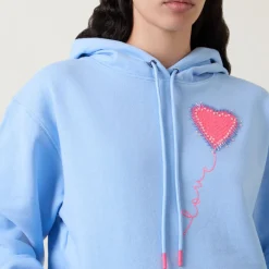 Love Heart Drawstring Hoodie