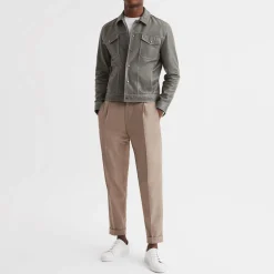 Discount REISS Luca Tumbled Leather Trainers