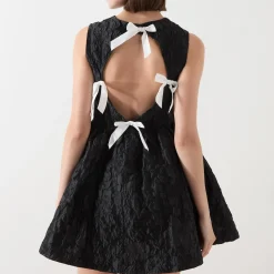 New SISTER JANE Lucia Jacquard Open Back Mini Dress