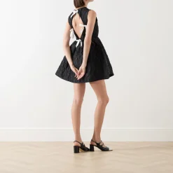 New SISTER JANE Lucia Jacquard Open Back Mini Dress
