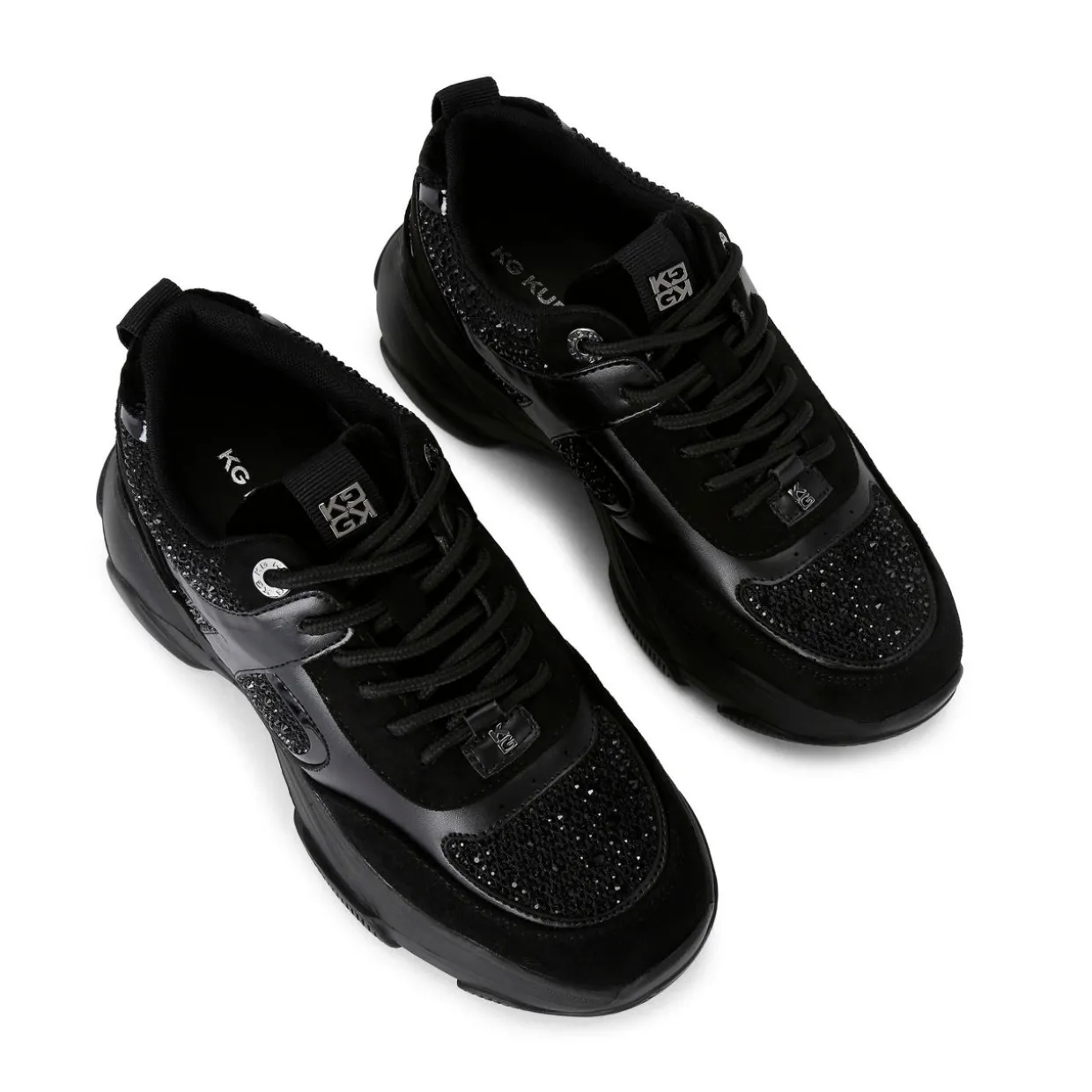 Lucille Embellished Lace-Up Trainers