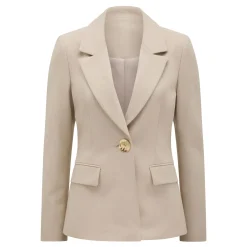 Lulu Single-Breasted Button Blazer