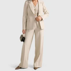 Lulu Single-Breasted Button Blazer