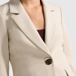 Lulu Single-Breasted Button Blazer