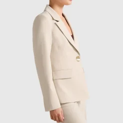 Lulu Single-Breasted Button Blazer