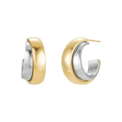 Lumina Two-Tone Hoop Earrings