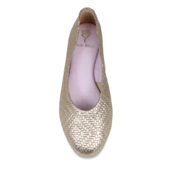 Sale SOLE BLISS Luna Weave Leather Ballet Flats