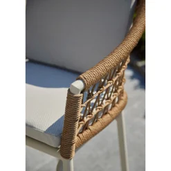 Best CASEYS FURNITURE Lyon Garden Round Bar Table Set Coconut Urano Ivory