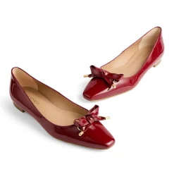 New LK BENNETT Mabel Bow Pointed Toe Flats