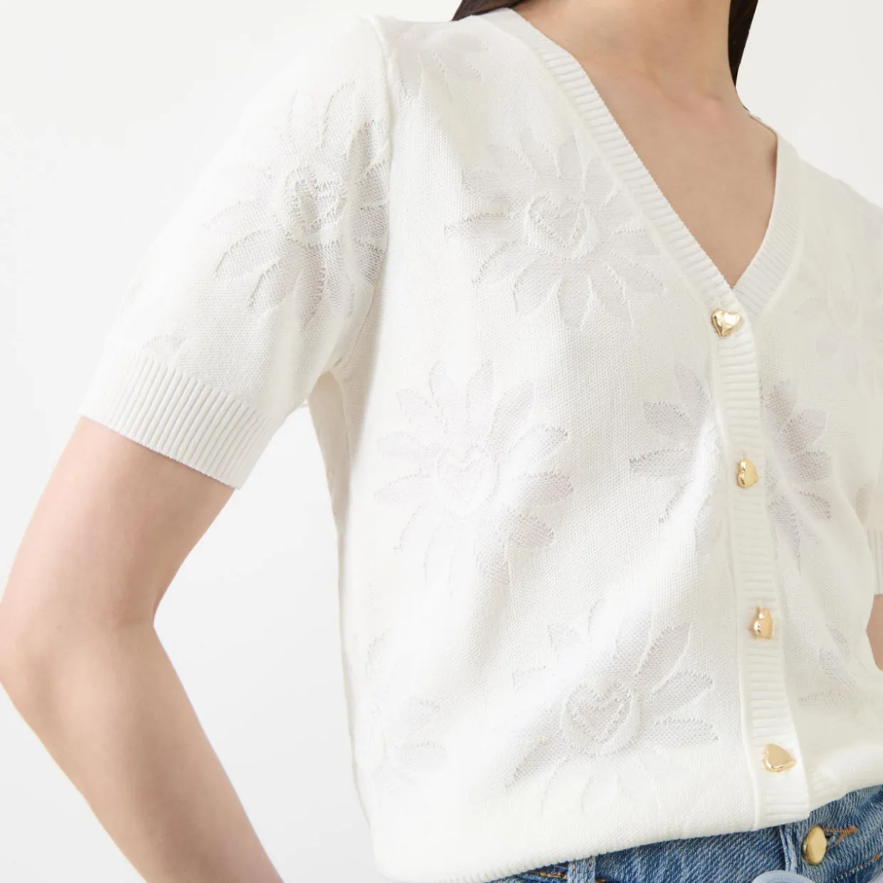 Maddy Floral Jacquard Cardigan