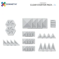 Discount CONNETIX Magnetic Tiles: Clear Starter Pack
