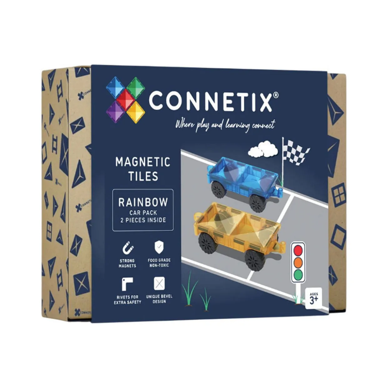 Magnetic Tiles: Rainbow Car Pack