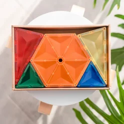 New CONNETIX Magnetic Tiles: Rainbow Geometry Pack