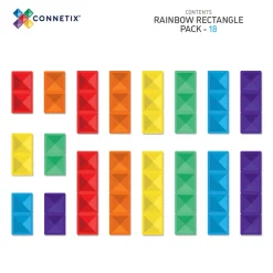 Magnetic Tiles: Rainbow Rectangle Pack