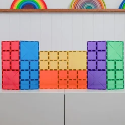 Sale CONNETIX Magnetic Tiles: Rainbow Square Pack