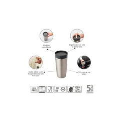 Discount BRABANTIA Make & Take Insulated Cup, 0.36L - Dark Grey