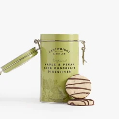 Maple & Pecan Dark Chocolate Digestives in Tin 200g