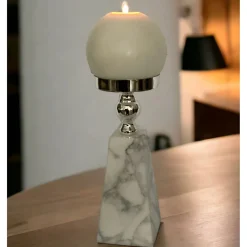 Marble and Gold Candleholder