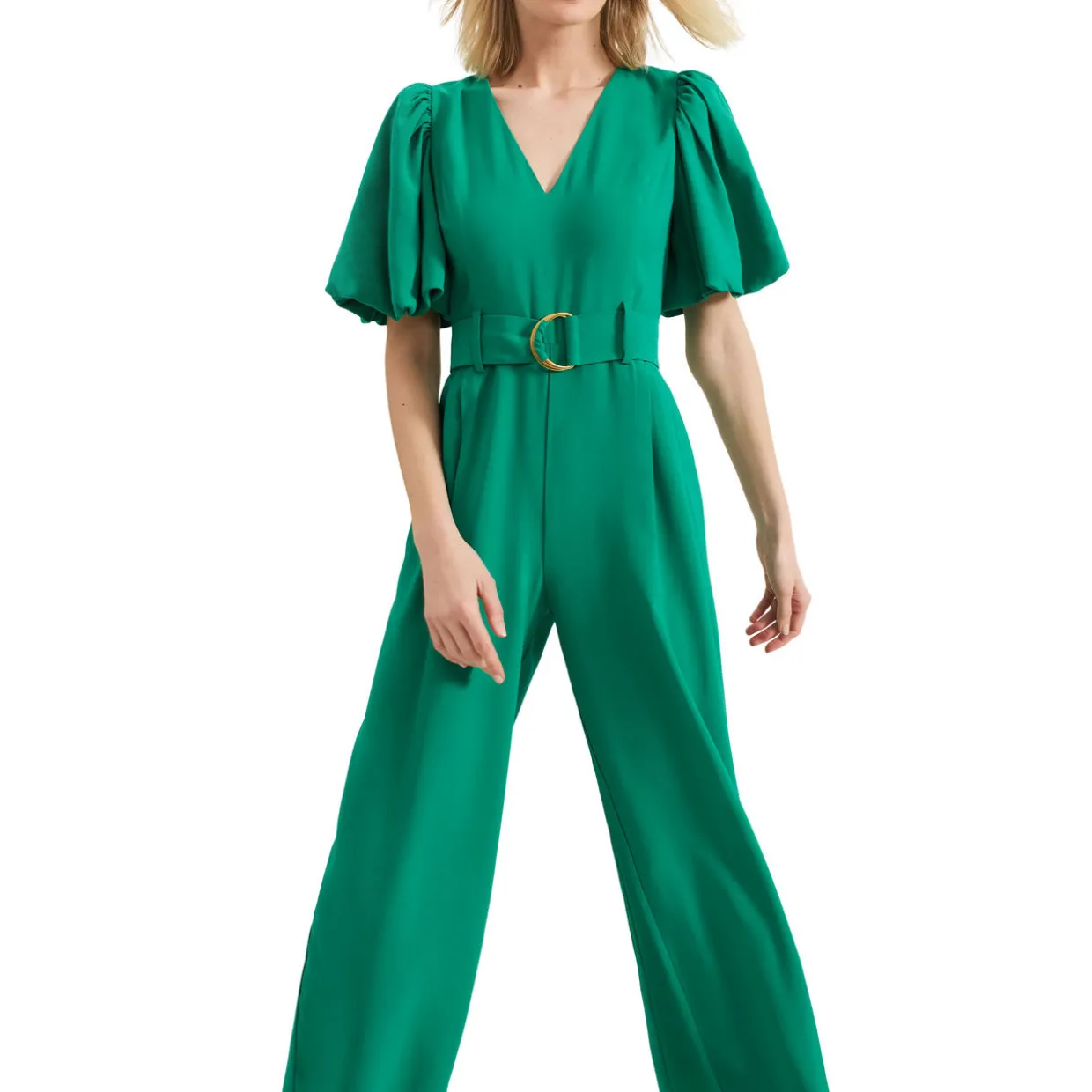 Margot Puff-Sleeve Jumpsuit
