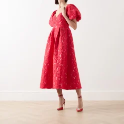 Maria Floral Jacquard Dress