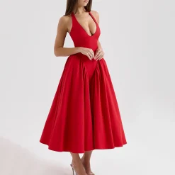 Marilyn Pleated Flared Dress