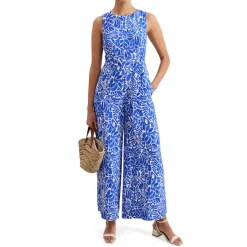 New PHASE EIGHT Marta Leaf Wide Leg Jumpsuit