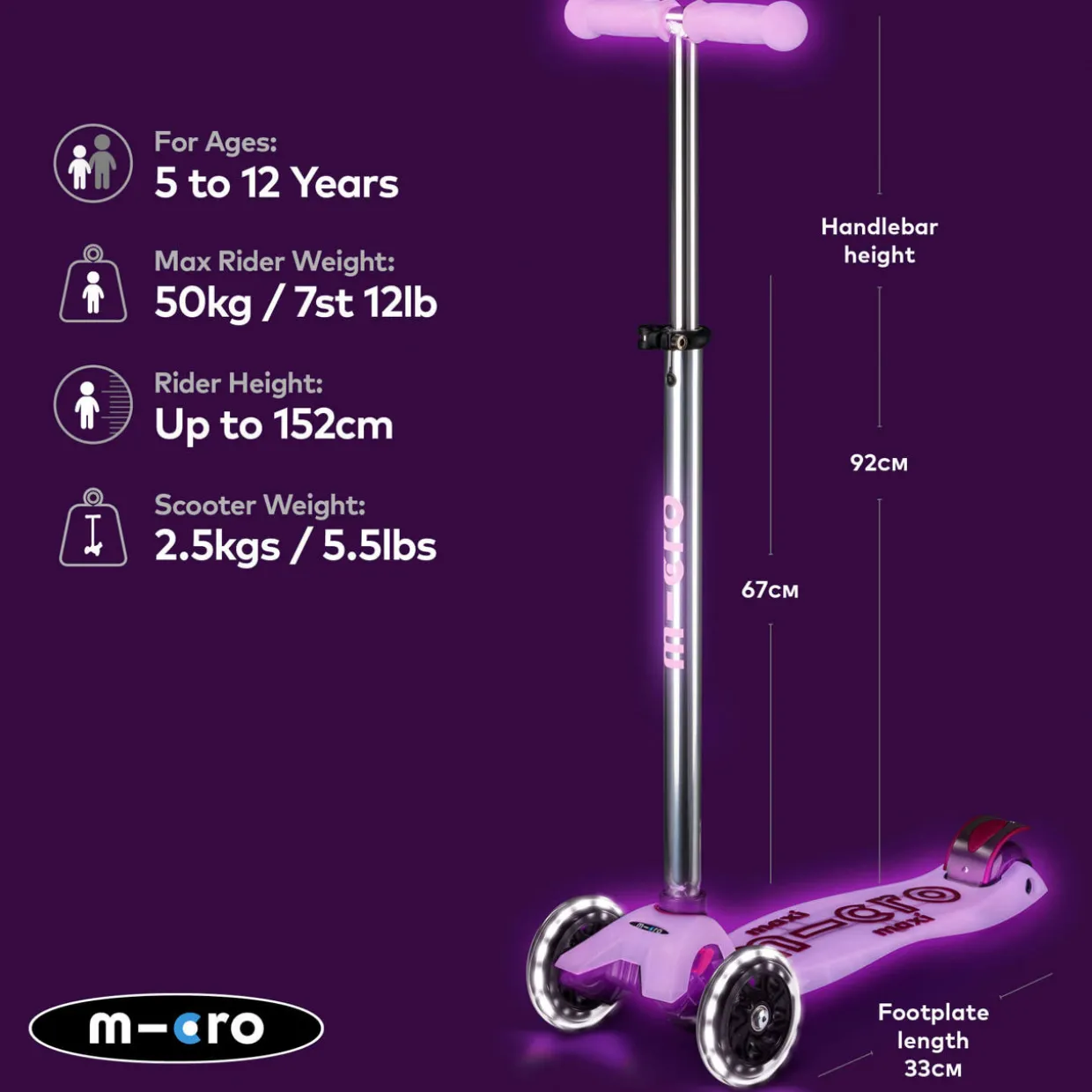 Maxi Deluxe Glow Scooter
