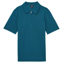 Outlet REISS Maxwell Half-Zip Polo Shirt
