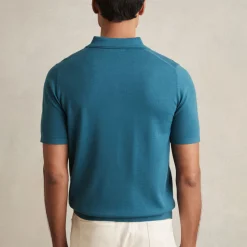 Outlet REISS Maxwell Half-Zip Polo Shirt